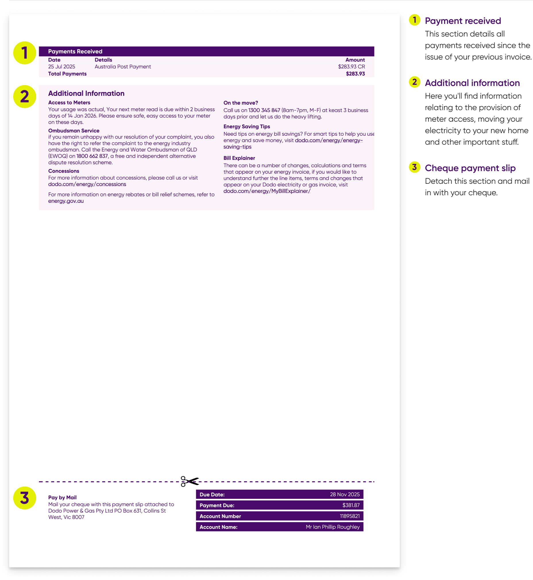Non-Victoria Electricity Bill Explainer Page 3