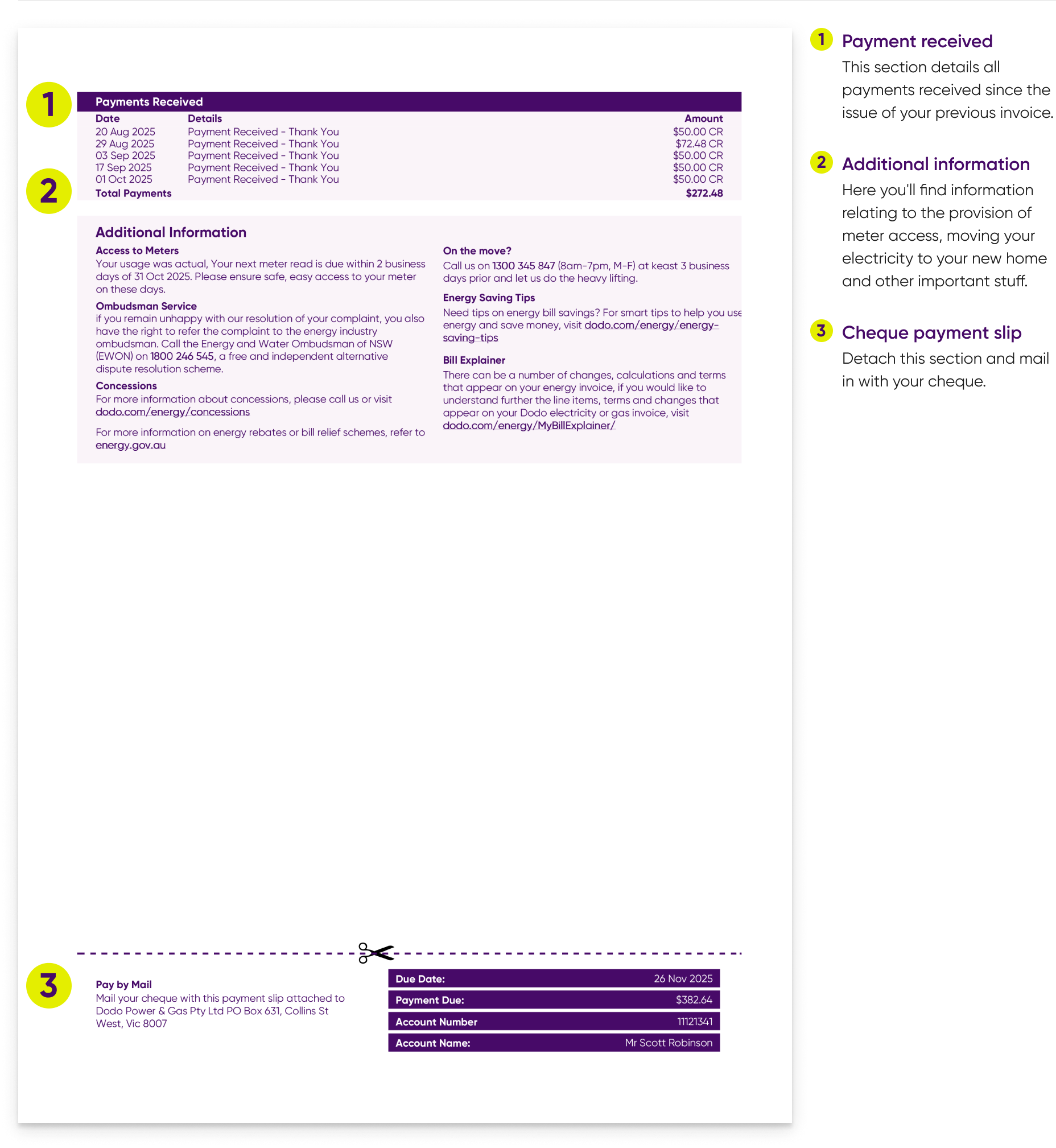 Non-Victoria Gas Bill Explainer Page 3