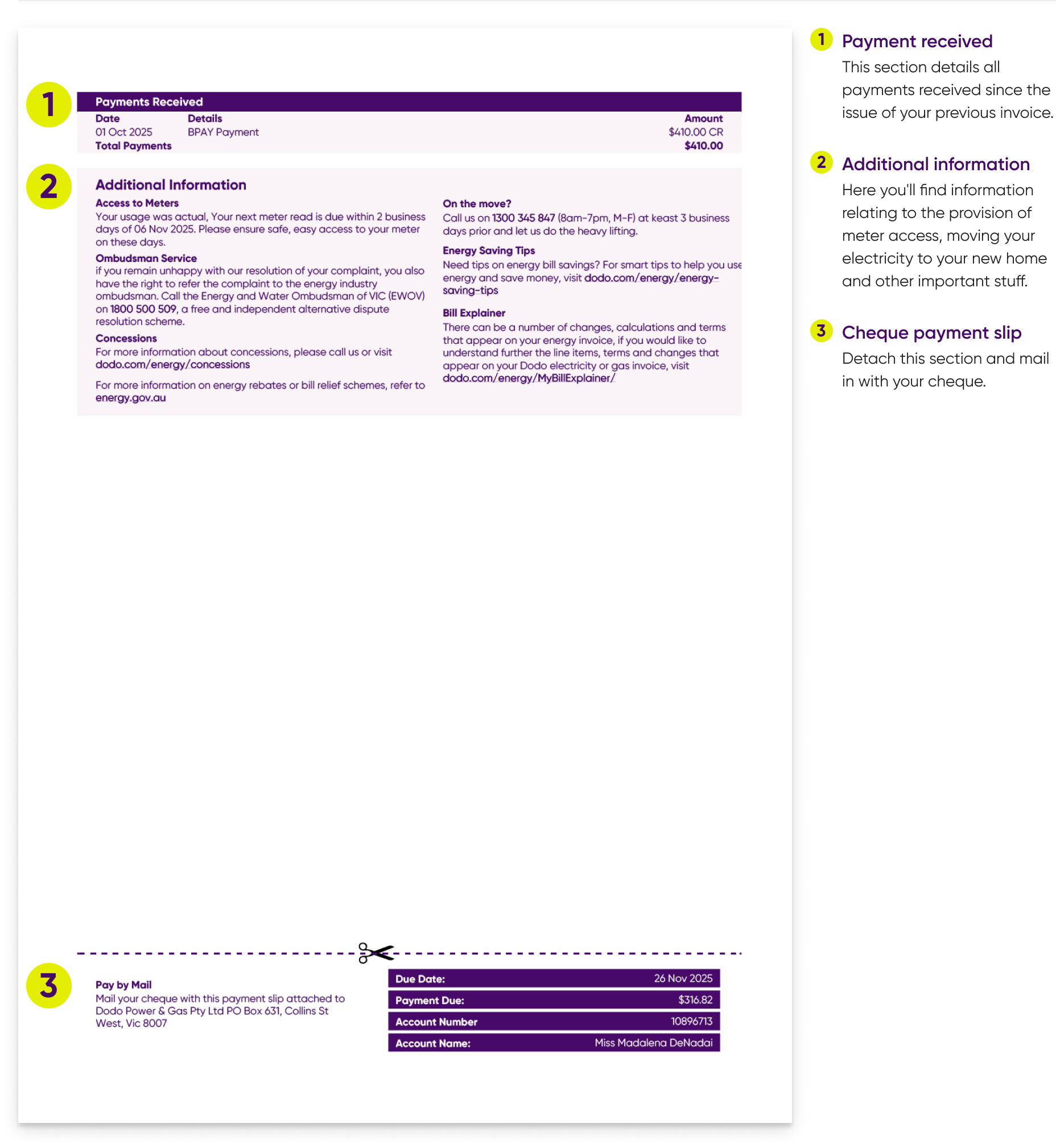 Victoria Gas Bill Explainer Page 3