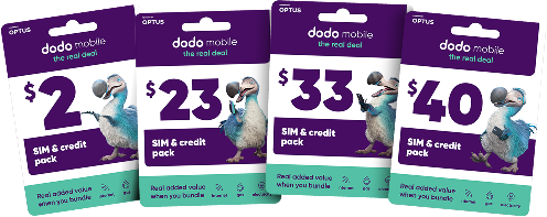 A collection of Dodo Sim packs.