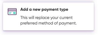 screenshot showing Add new payment type