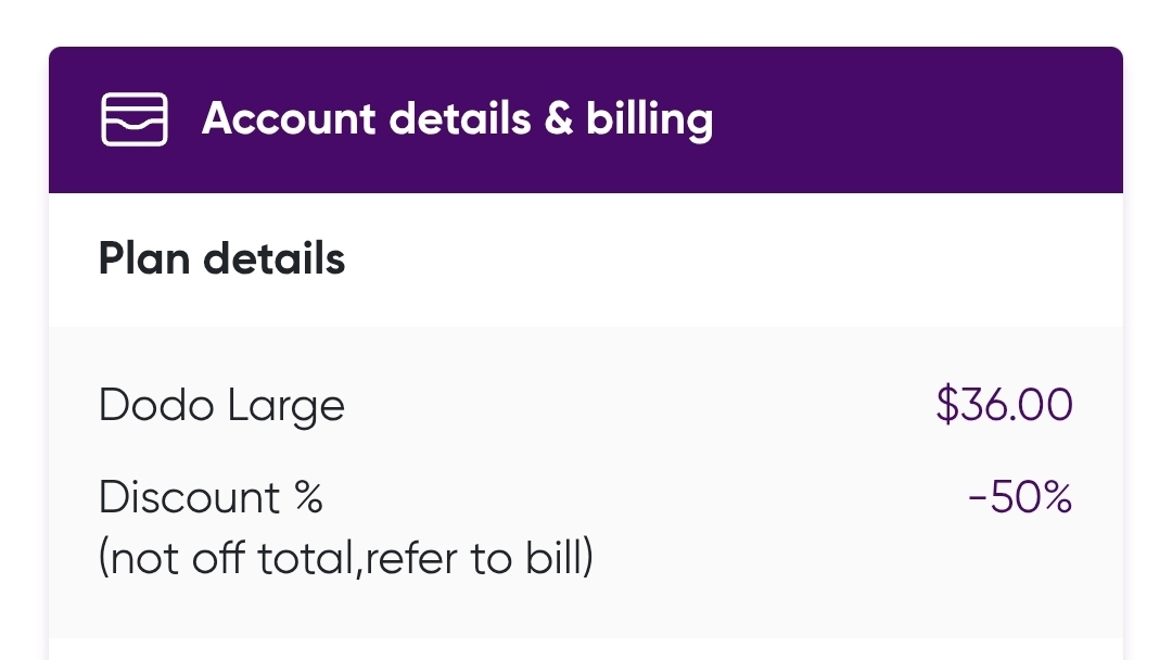 image of discounts section