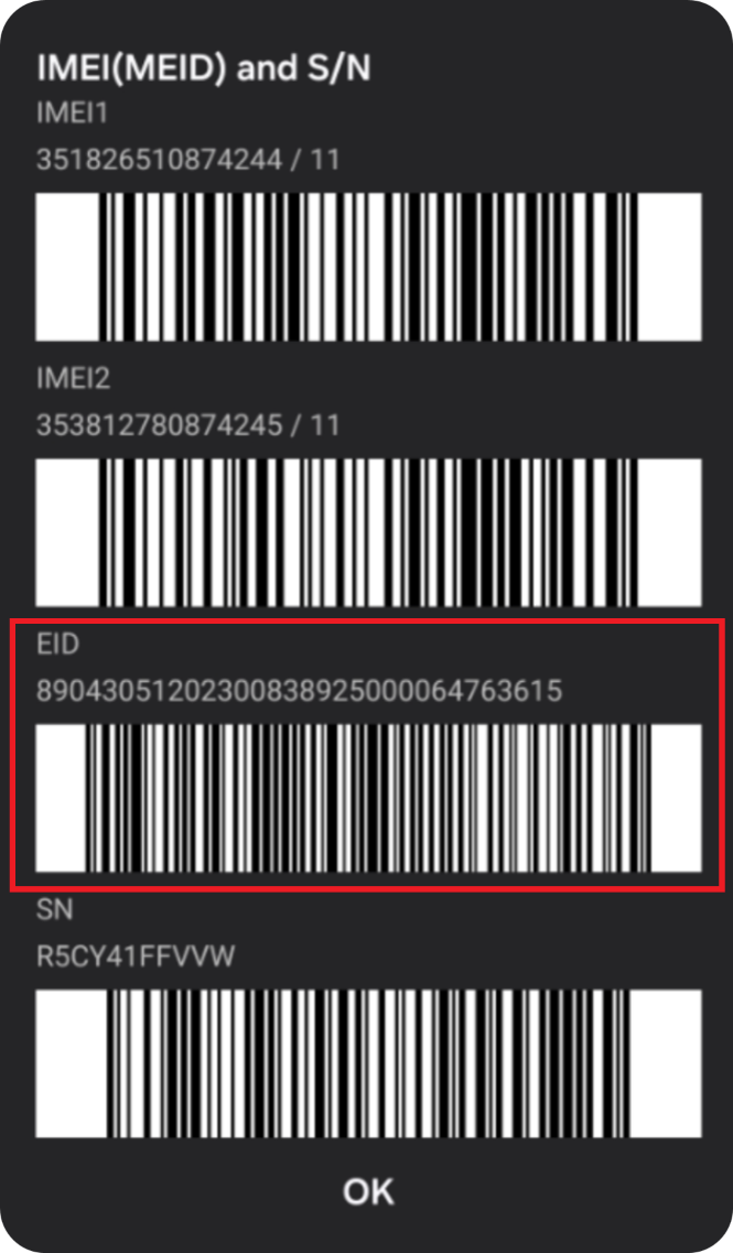 Example EID number