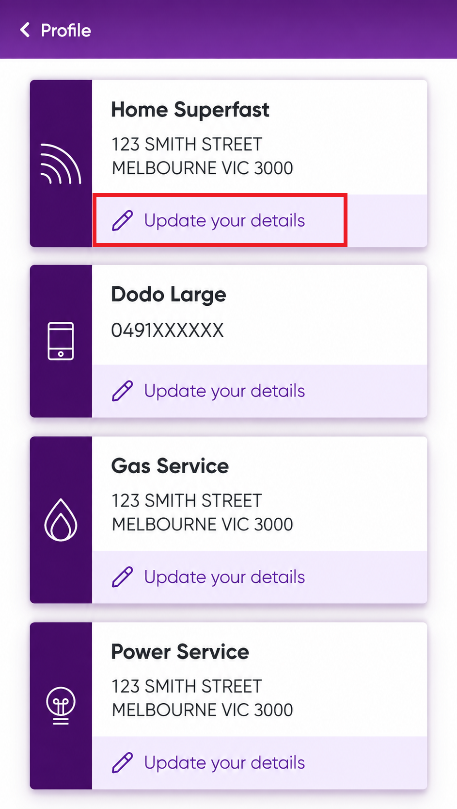List of services
