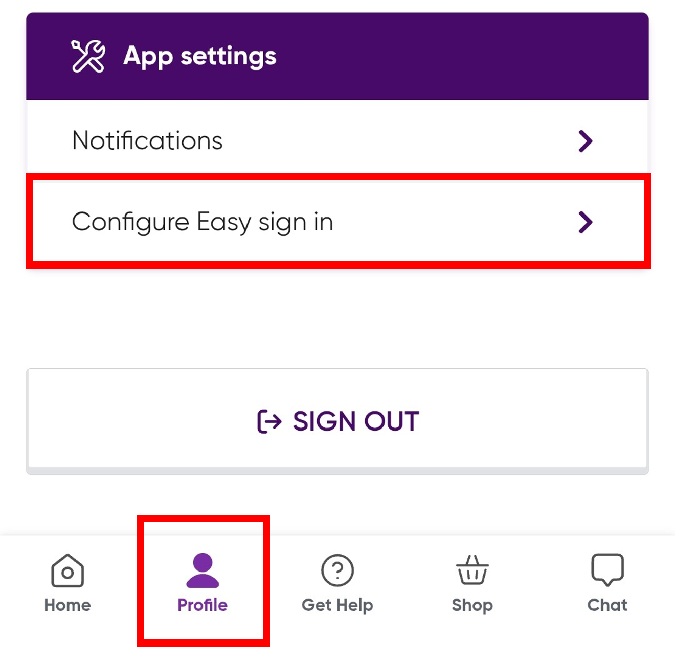Easy Sign in Config page