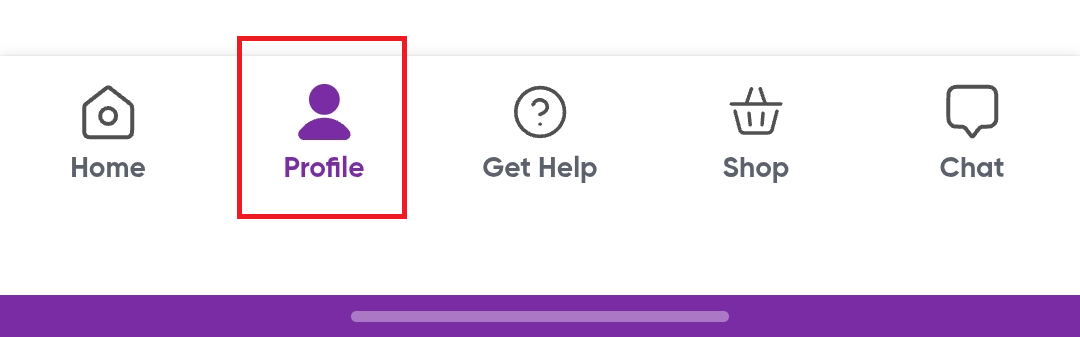image showing the profile icon