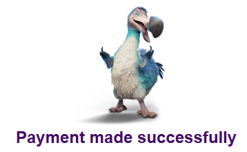image of the payment made successfully screen